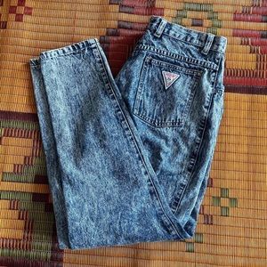 Vintage 90s Stefano high waist button fly acid wash medium blue jeans 10